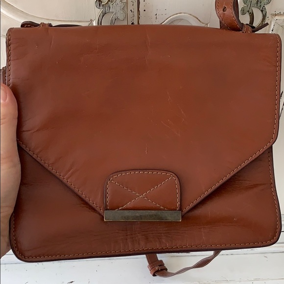 Zara Brown Leather Crossbody Bag Purse - Picture 7 of 7
